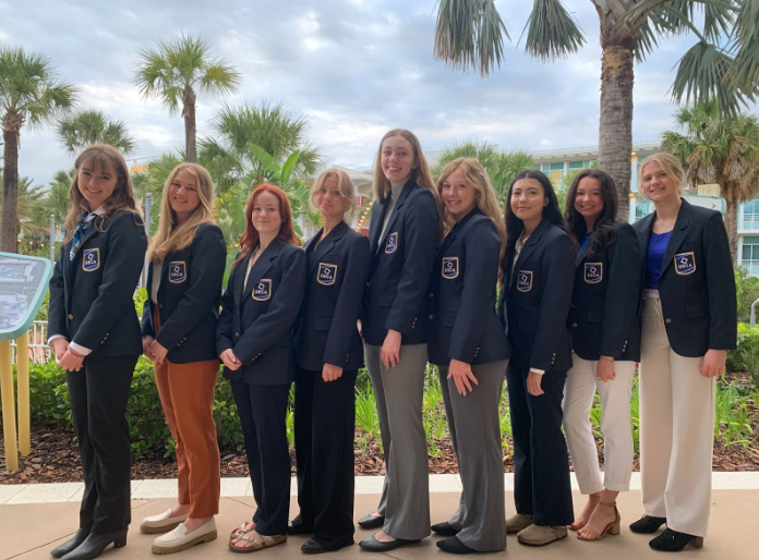 ICDC Competitors: Ava Connelly, Anabelle Reynolds, Lexi Burns, Jamie Pittner, Olivia Towns, Natali Volk, Amy Berline, Bella Bradshaw, and Lyla St. Aubyn
