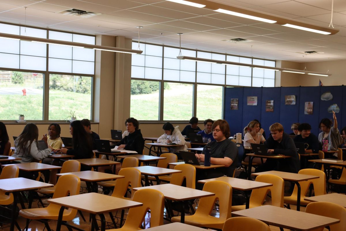 Students Working in a Study Hall